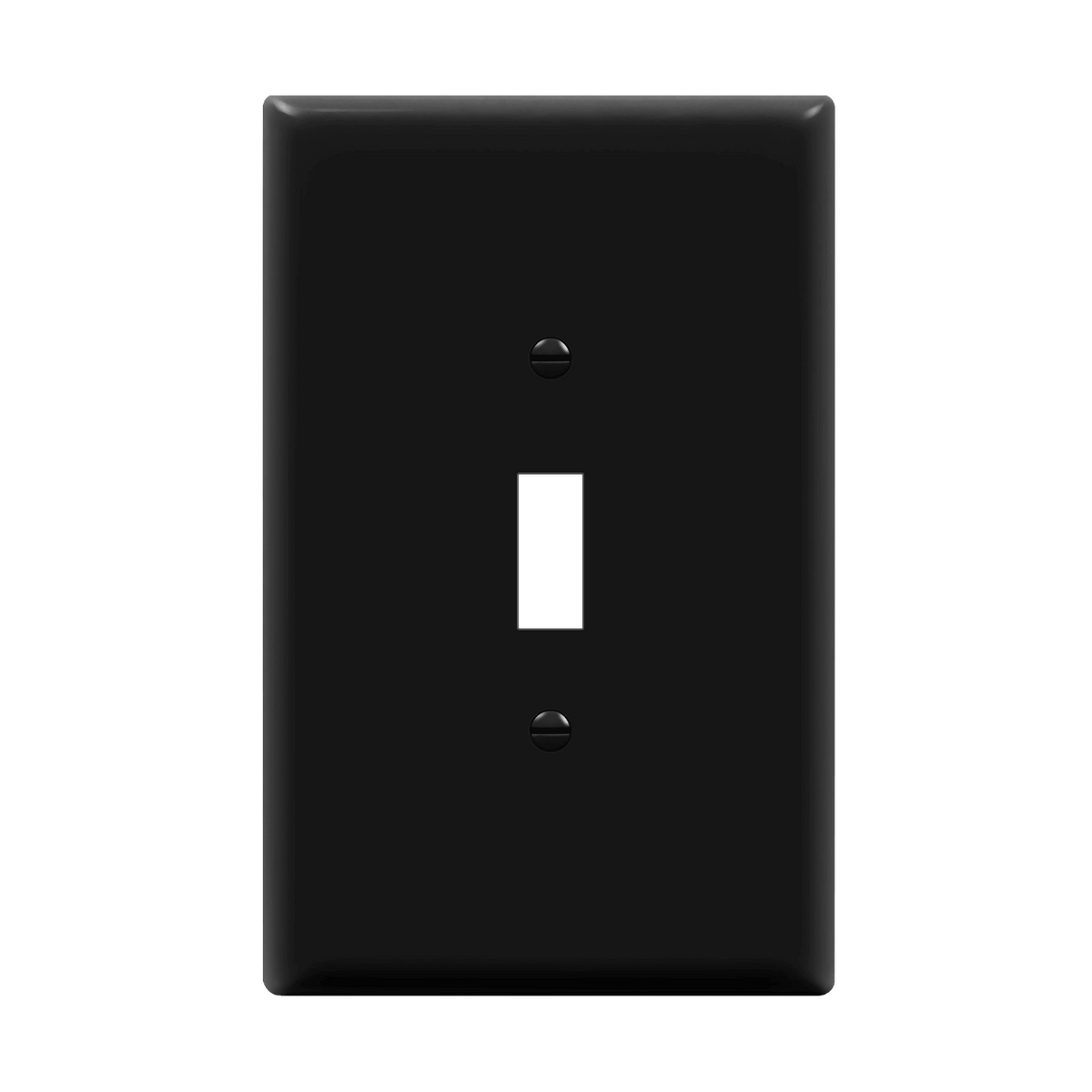 Enerlites 8811O-BK - Toggle Switch One-Gang Wall Plate, Oversize - Black