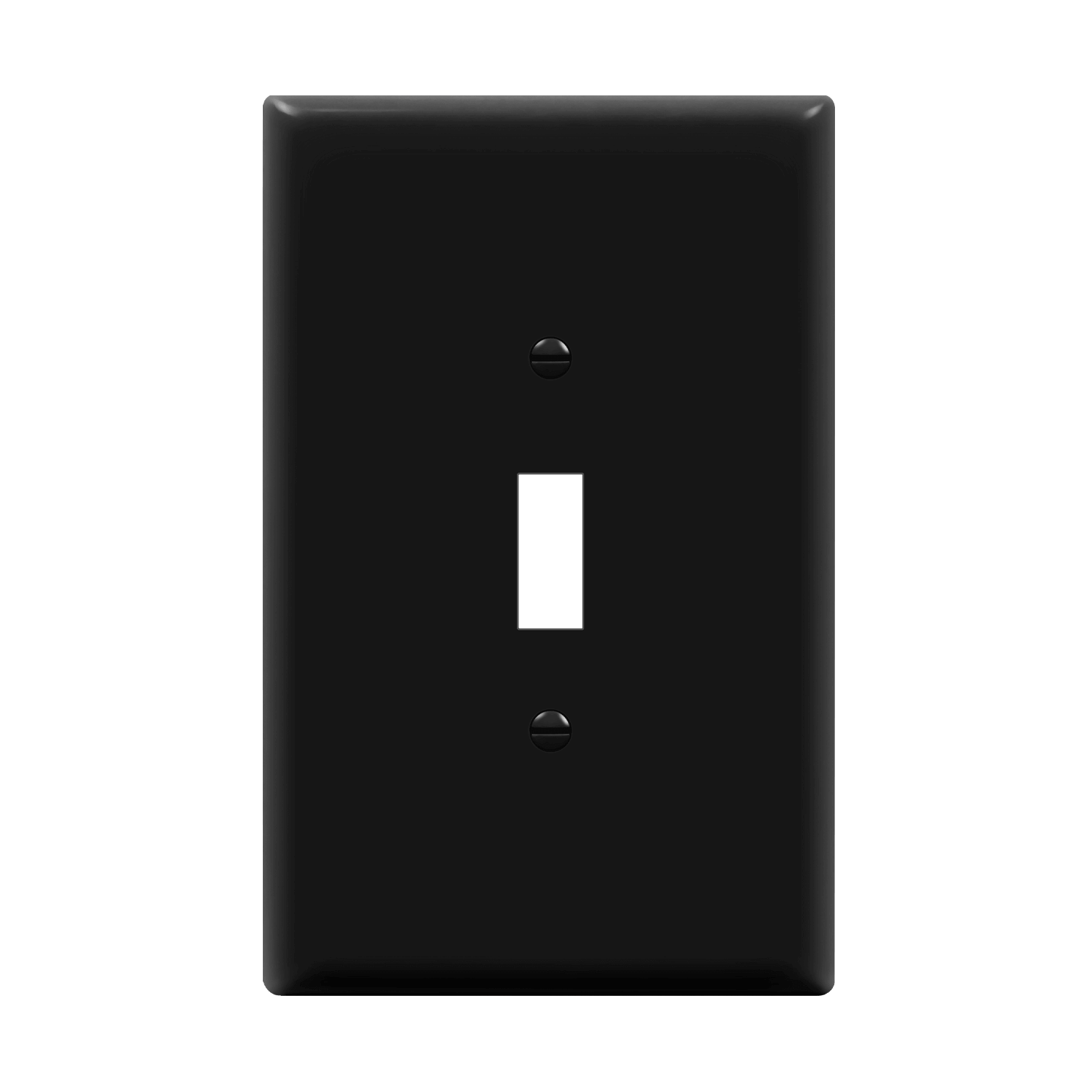 Enerlites 8811O-BK - Toggle Switch One-Gang Wall Plate, Oversize - Black