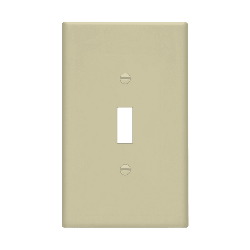 Enerlites 8811O-I - Toggle Switch One-Gang Wall Plate, Oversize - Ivory
