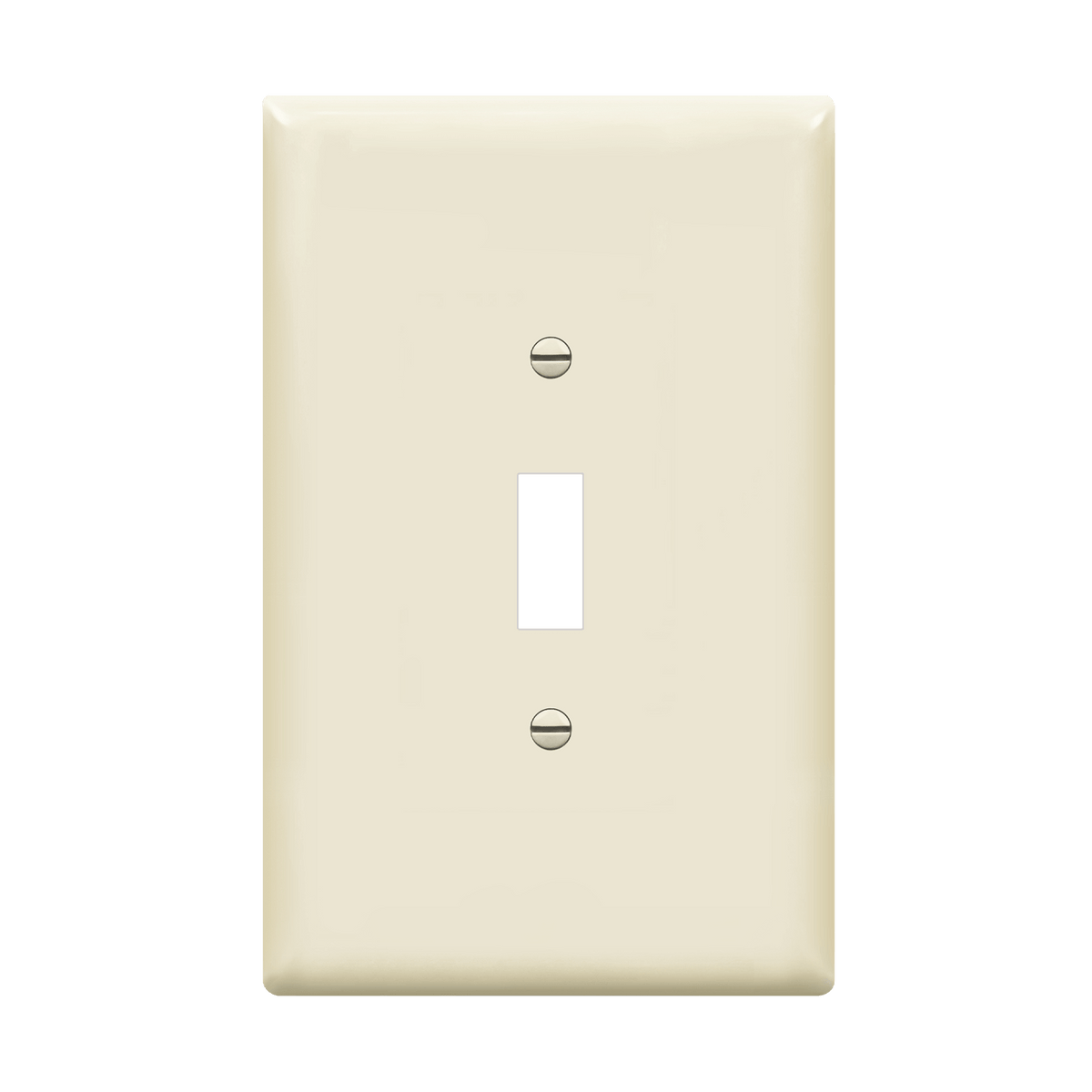 Enerlites 8811O-LA - Toggle Switch One-Gang Wall Plate, Oversize - Light Almond