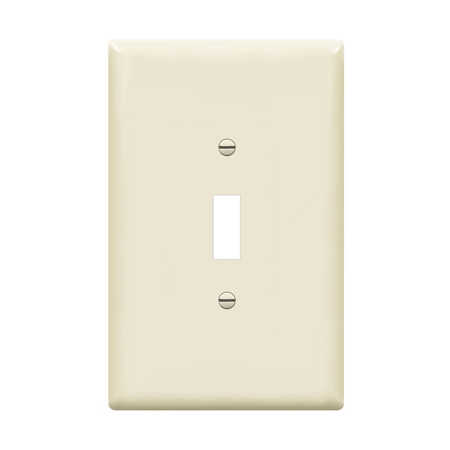 Enerlites 8811O-LA - Toggle Switch One-Gang Wall Plate, Oversize - Light Almond