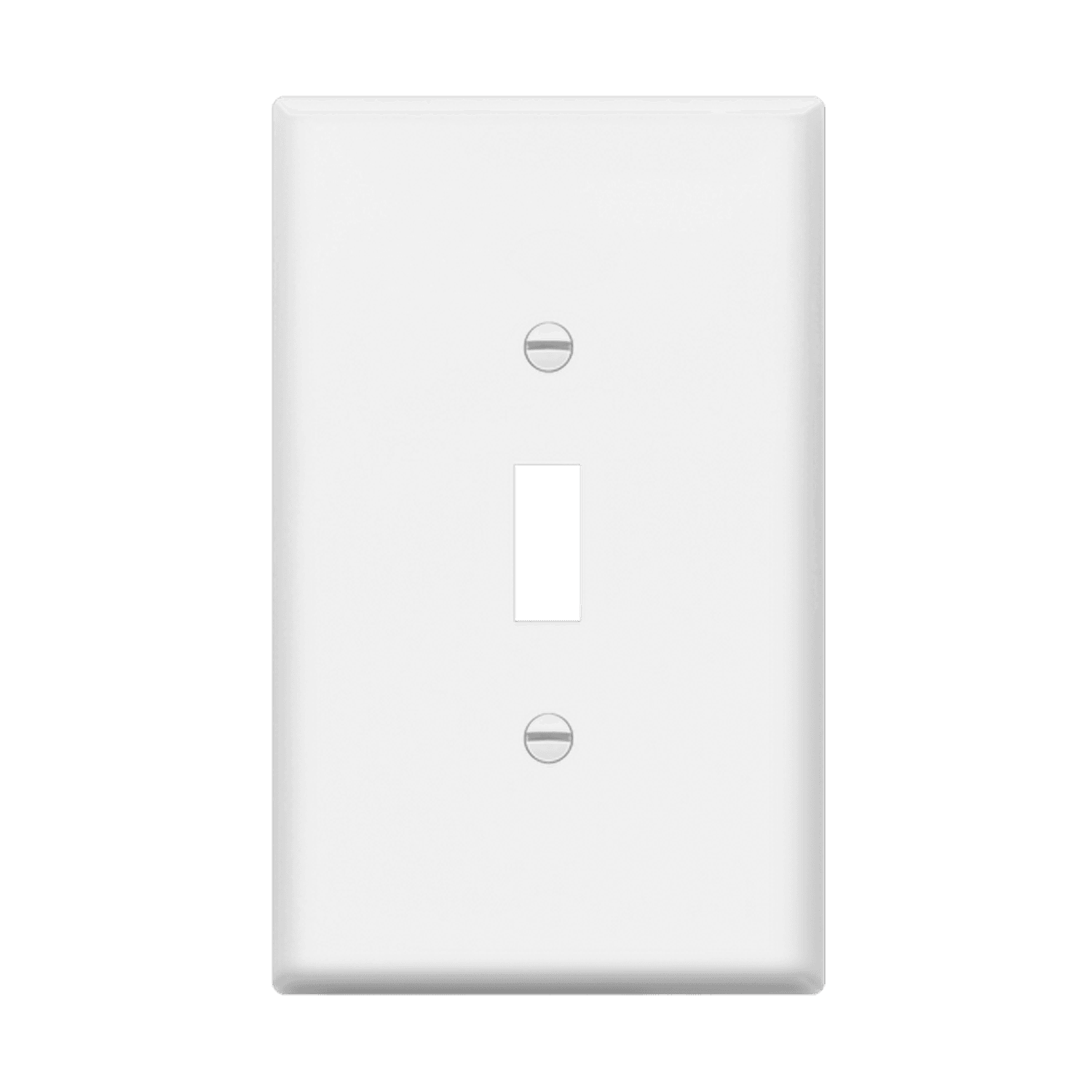 Enerlites 8811O-W - Toggle Switch One-Gang Wall Plate, Oversize - White
