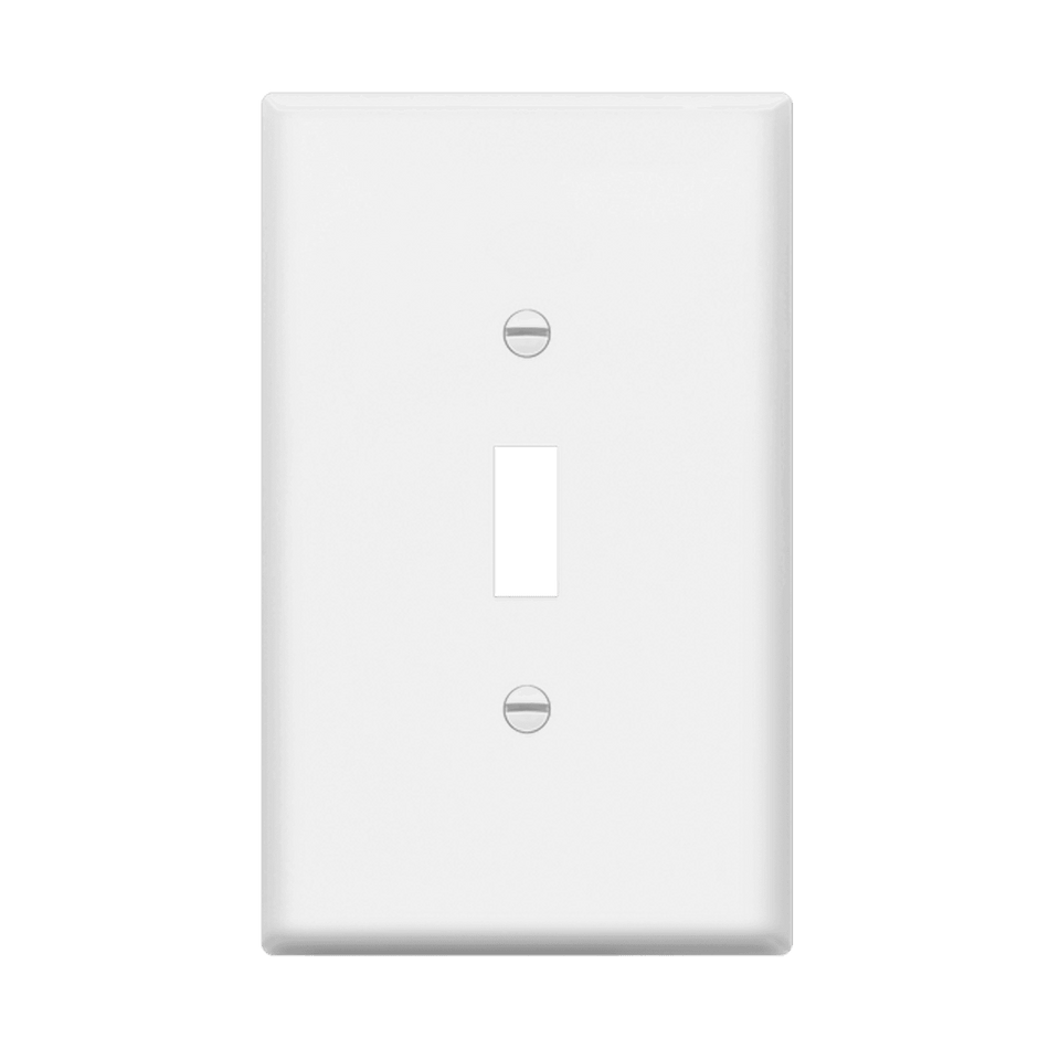 Enerlites 8811O-W - Toggle Switch One-Gang Wall Plate, Oversize - White