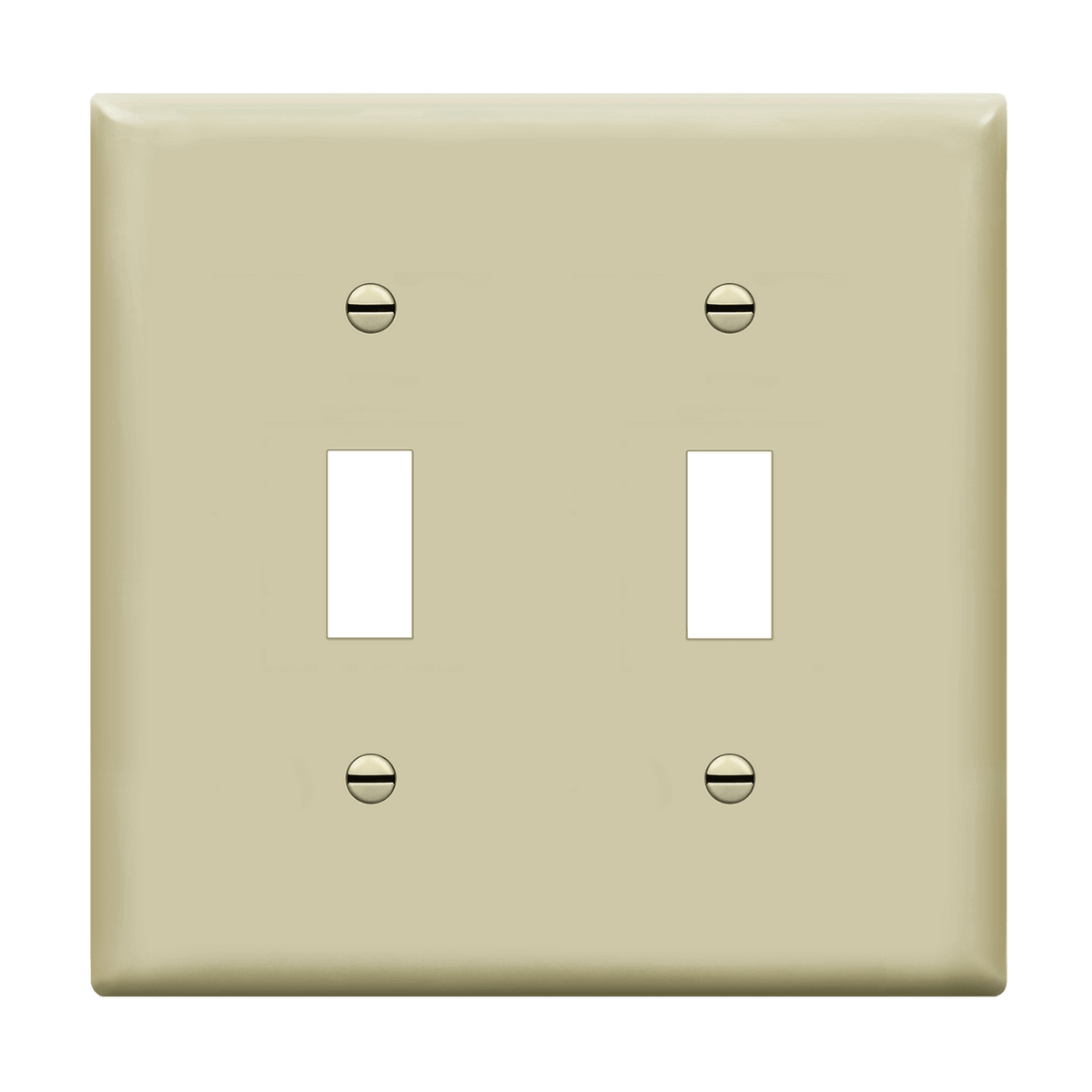Enerlites 8812-I - Toggle Switch Two-Gang Wall Plate - Ivory