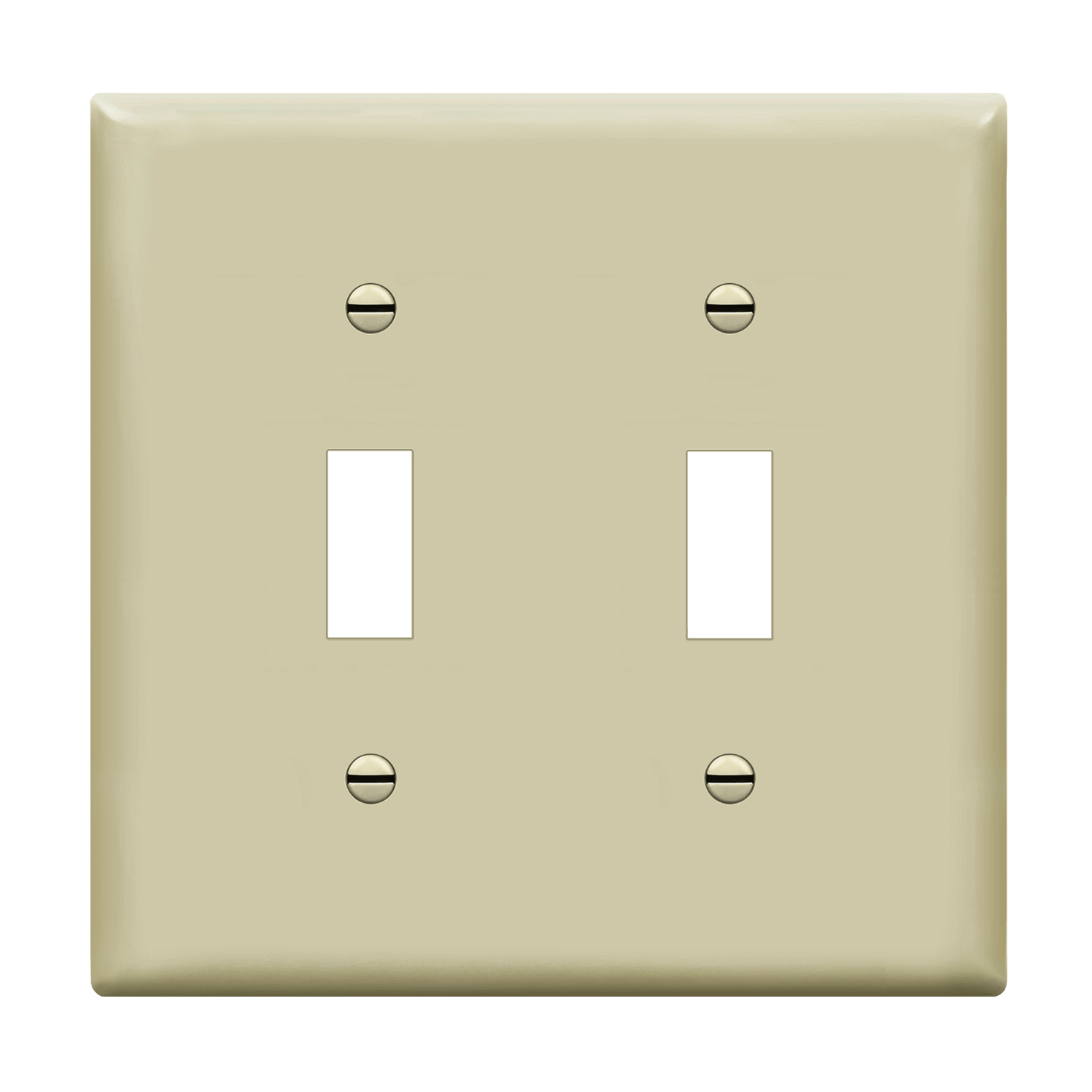 Enerlites 8812-I - Toggle Switch Two-Gang Wall Plate - Ivory