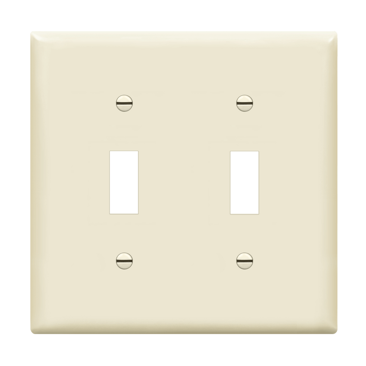 Enerlites 8812-LA - Toggle Switch Two-Gang Wall Plate - Light Almond