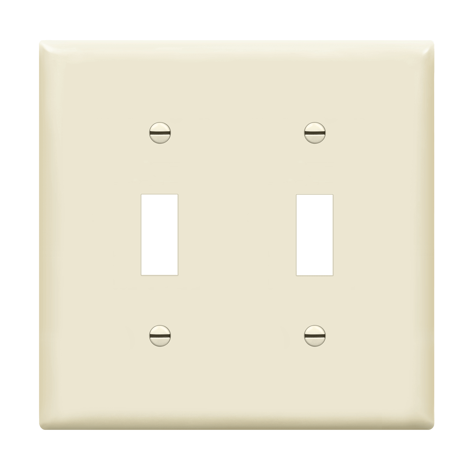 Enerlites 8812-LA - Toggle Switch Two-Gang Wall Plate - Light Almond