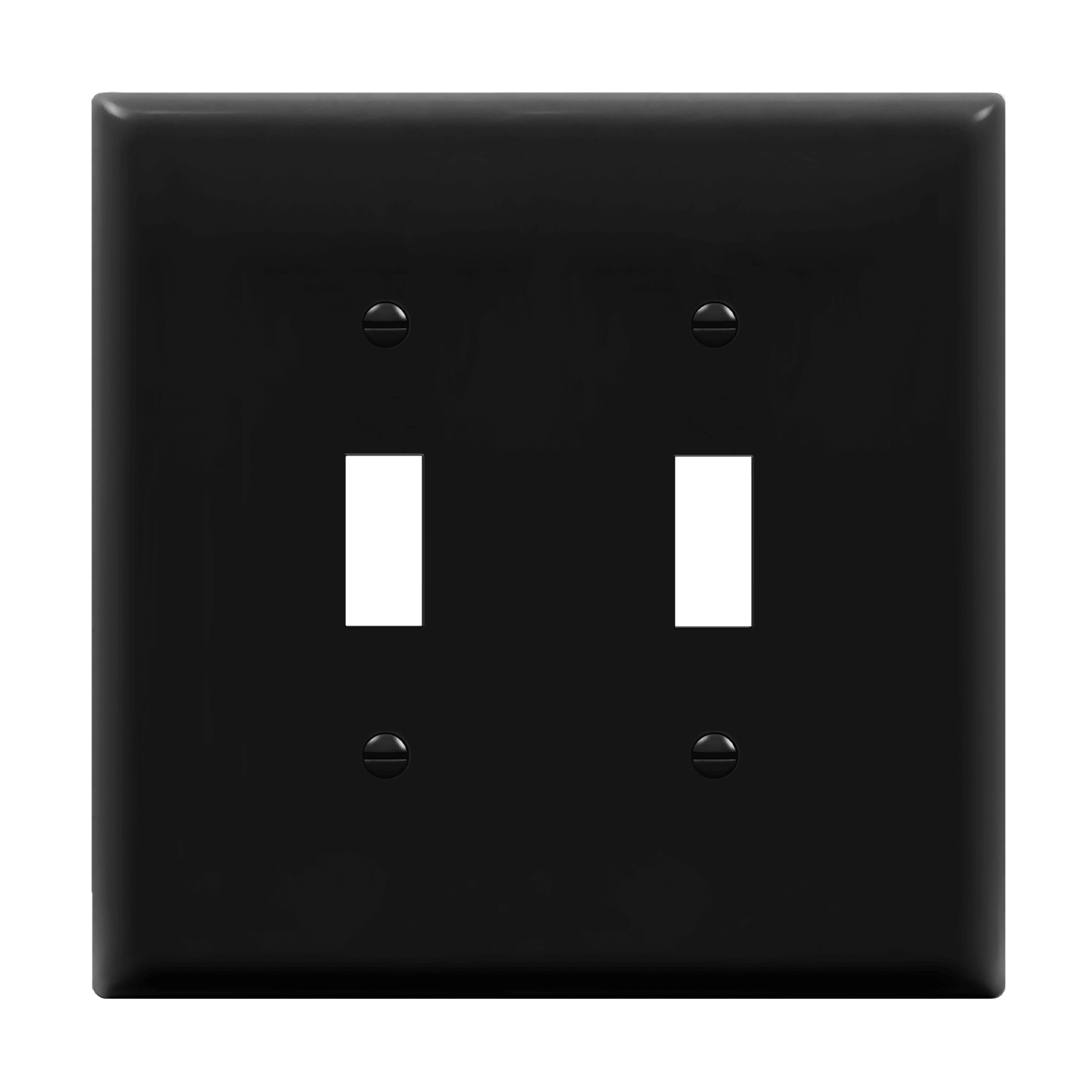 Enerlites 8812M-BK - Toggle Switch Two-Gang Wall Plate, Mid-Size - Black