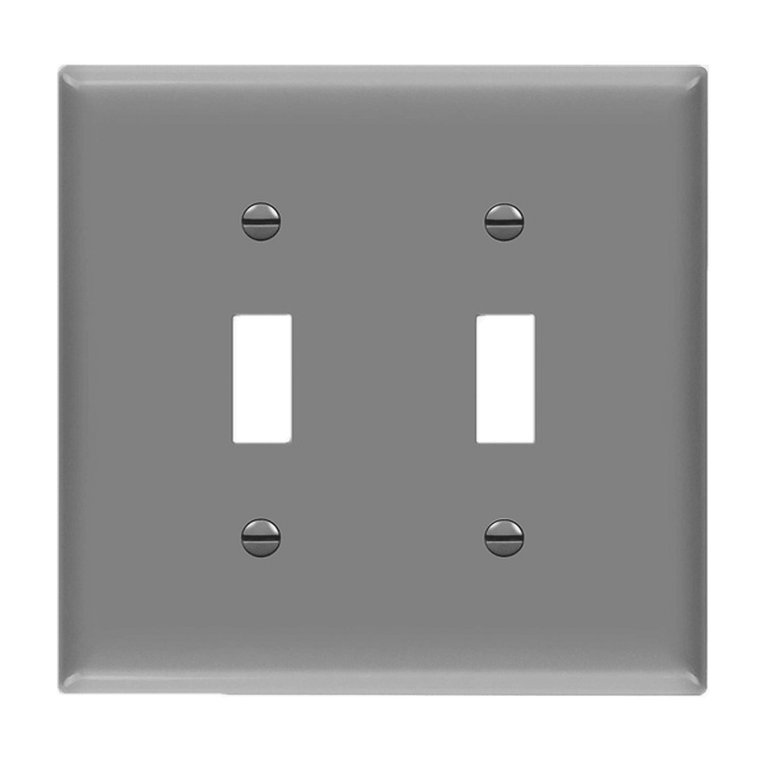 Enerlites 8812M-GY - Toggle Switch Two-Gang Wall Plate, Mid-Size - Gray