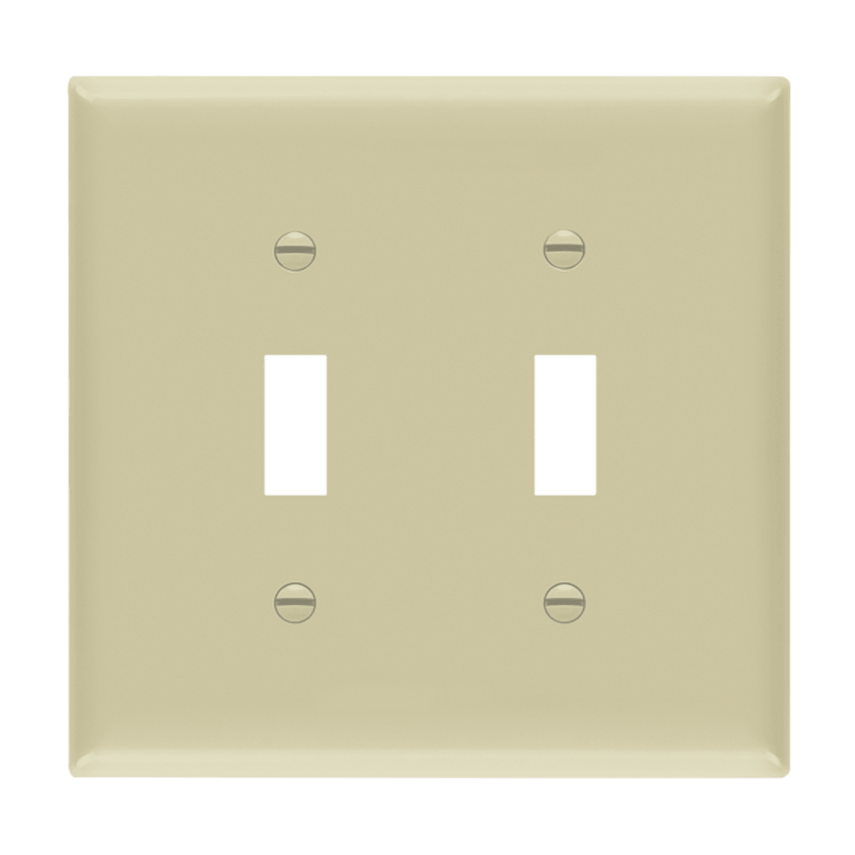 Enerlites 8812M-I - Toggle Switch Two-Gang Wall Plate, Mid-Size - Ivory