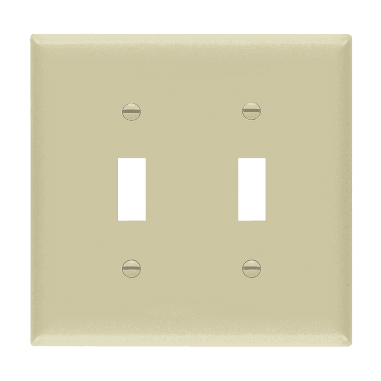 Enerlites 8812M-I - Toggle Switch Two-Gang Wall Plate, Mid-Size - Ivory
