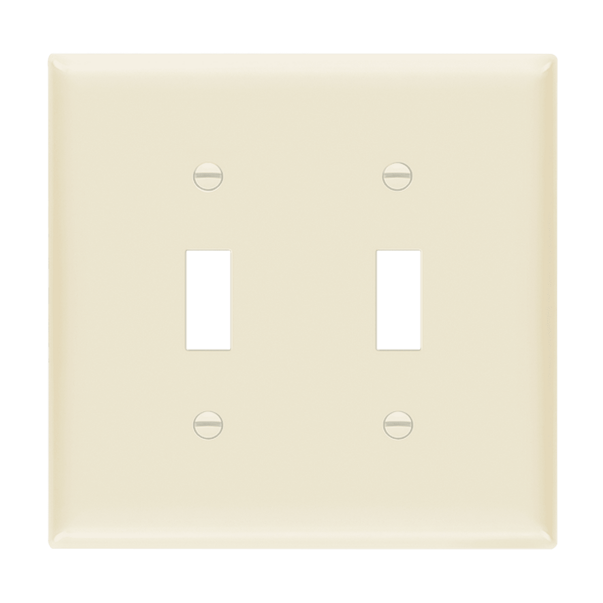 Enerlites 8812M-LA - Toggle Switch Two-Gang Wall Plate, Mid-Size - Light Almond