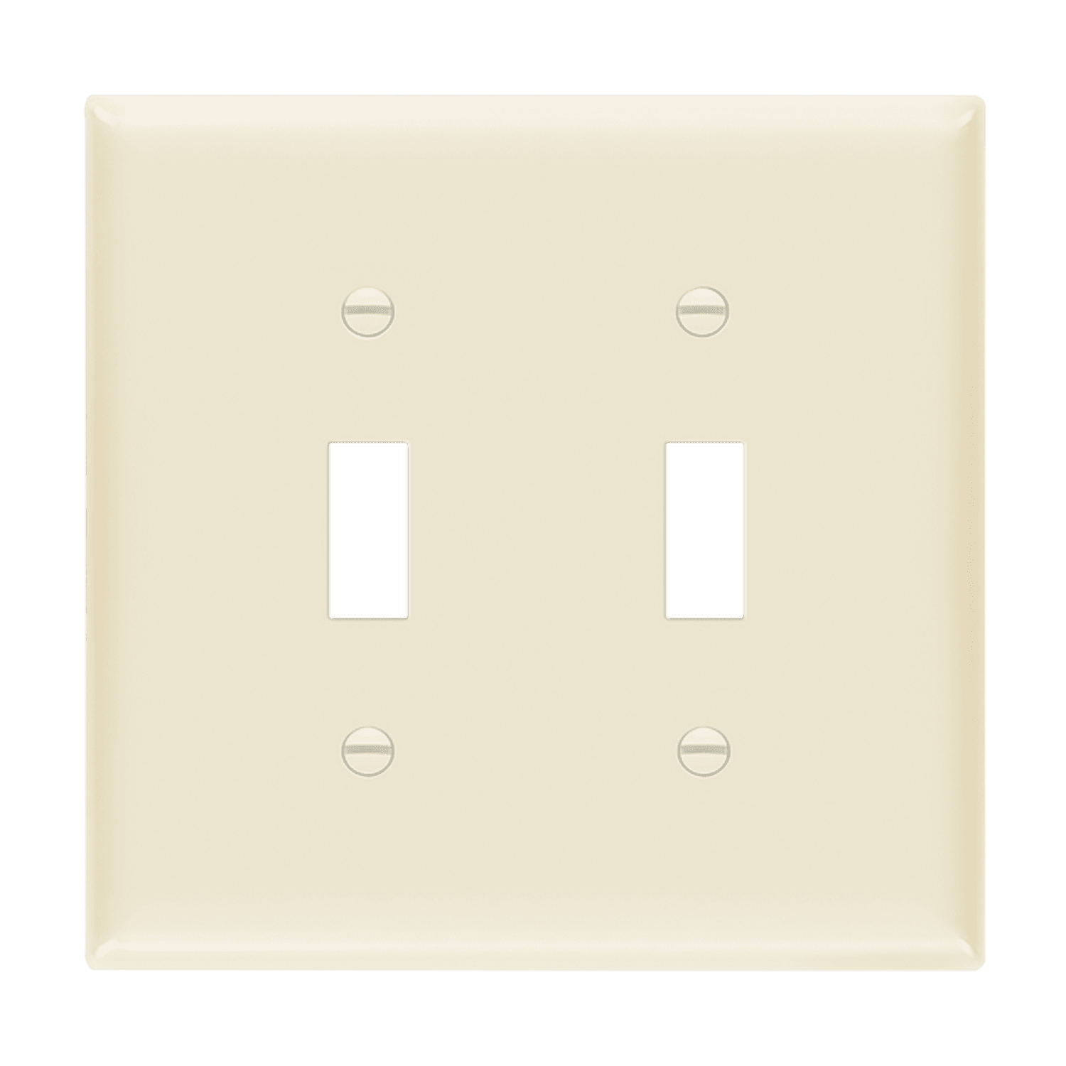Enerlites 8812M-LA - Toggle Switch Two-Gang Wall Plate, Mid-Size - Light Almond
