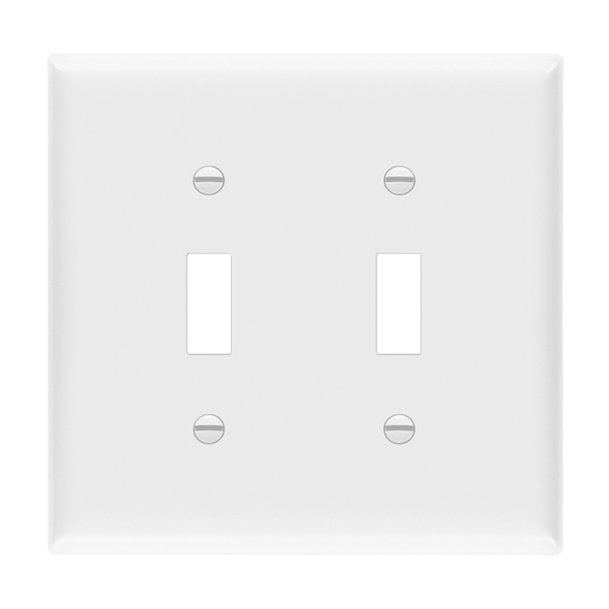 Enerlites 8812M-W - Toggle Switch Two-Gang Wall Plate, Mid-Size - White