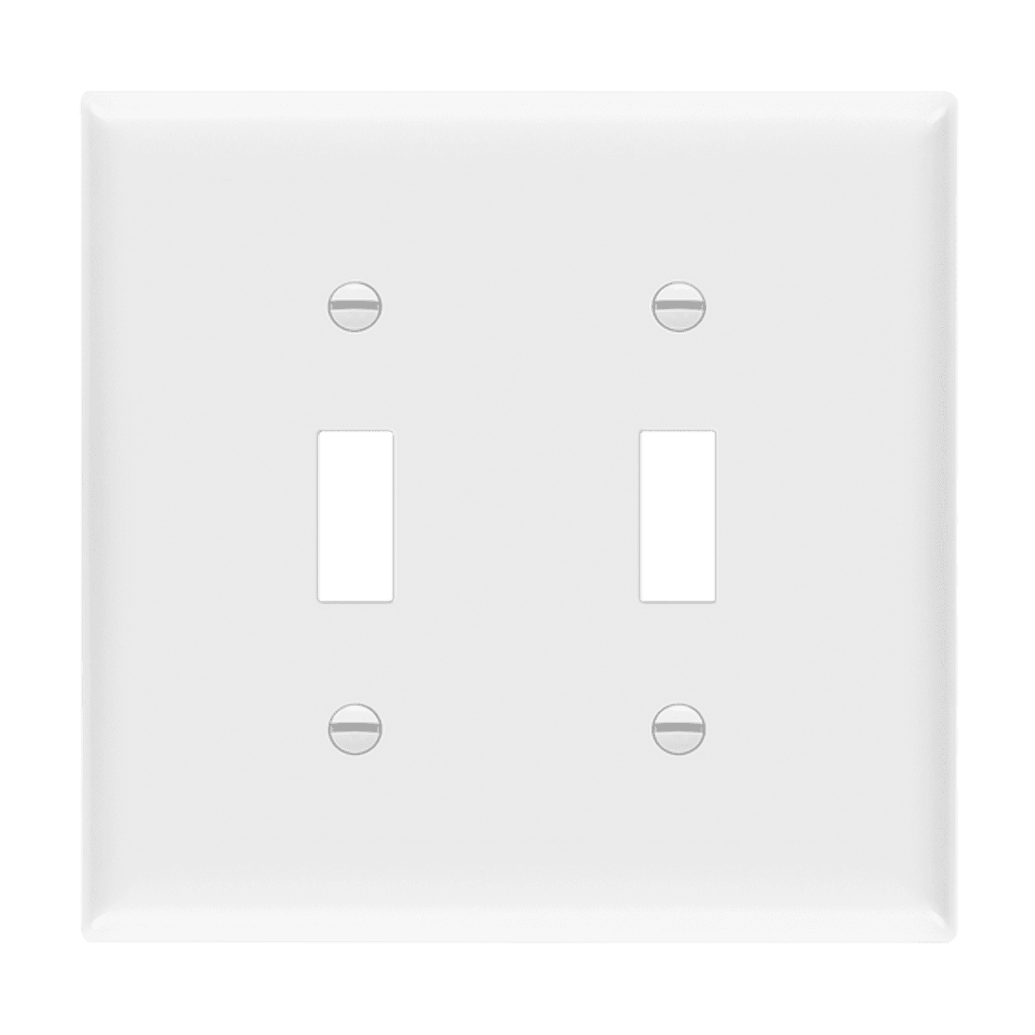 Enerlites 8812M-W - Toggle Switch Two-Gang Wall Plate, Mid-Size - White