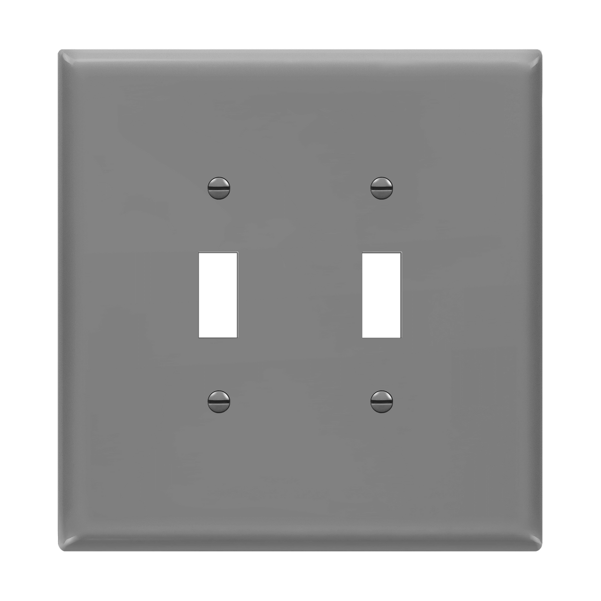 Enerlites 8812O-GY - Toggle Switch Two-Gang Wall Plate, Over-Size - Gray