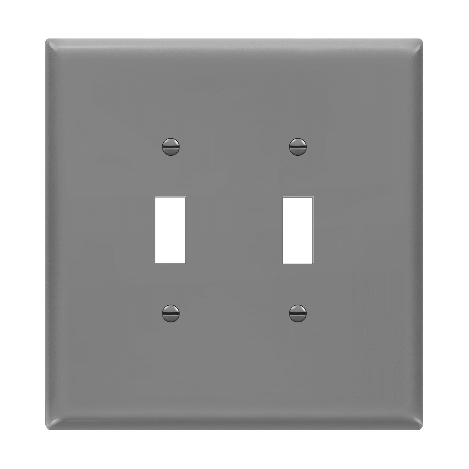 Enerlites 8812O-GY - Toggle Switch Two-Gang Wall Plate, Over-Size - Gray