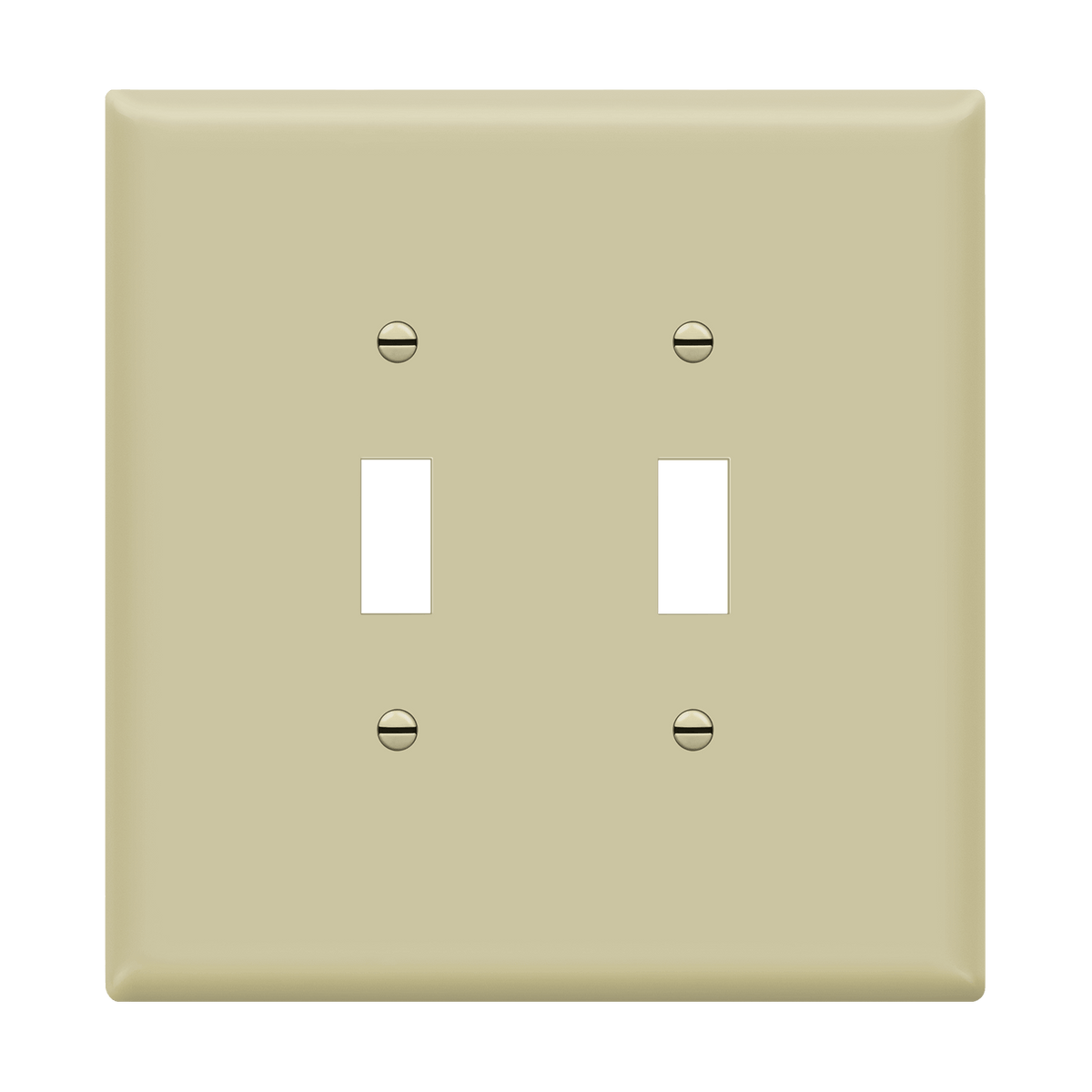 Enerlites 8812O-I - Toggle Switch Two-Gang Wall Plate, Over-Size - Ivory