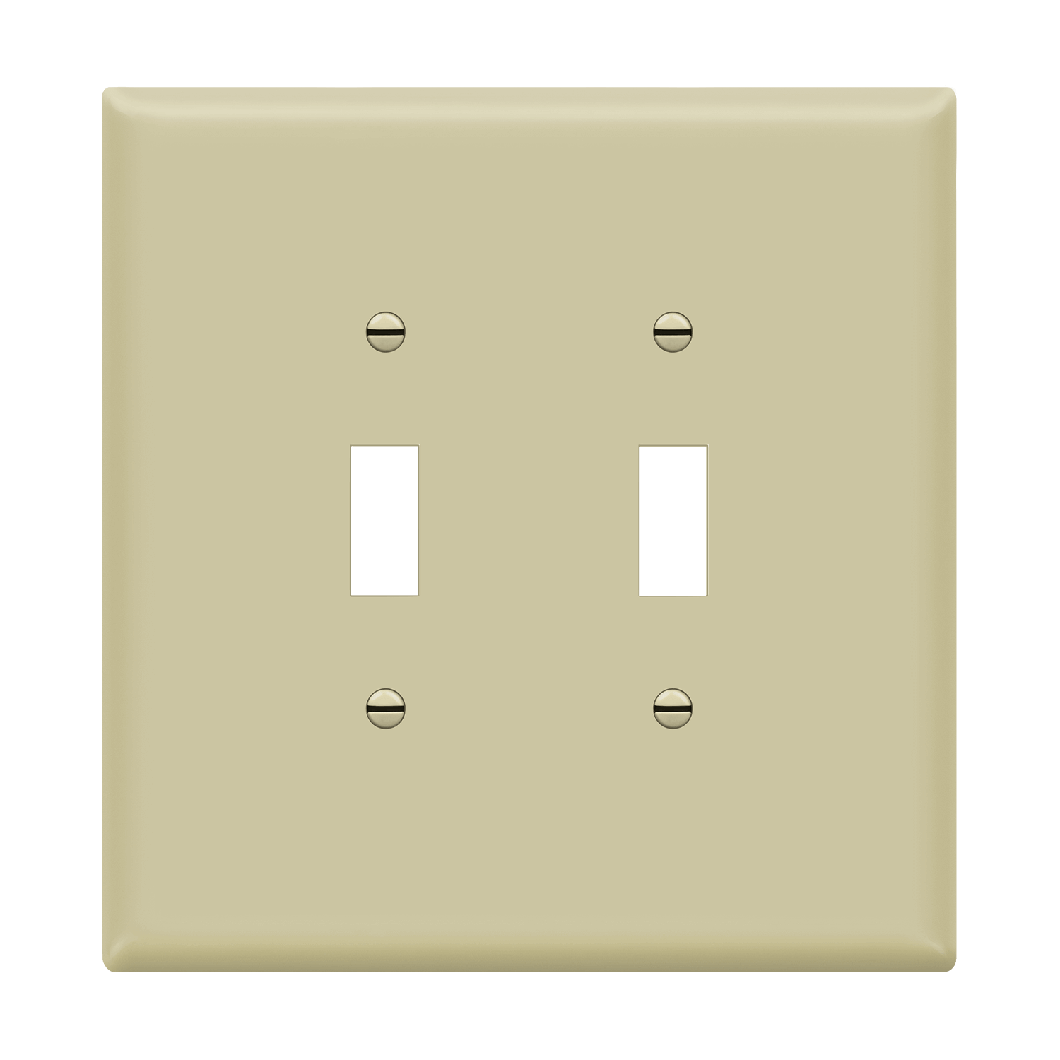 Enerlites 8812O-I - Toggle Switch Two-Gang Wall Plate, Over-Size - Ivory