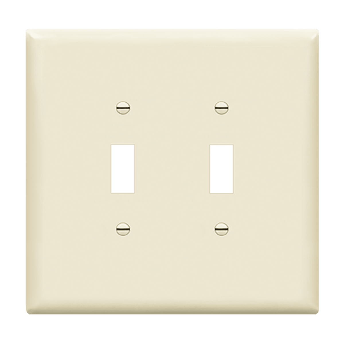 Enerlites 8812O-LA - Toggle Switch Two-Gang Wall Plate, Over-Size - Light Almond