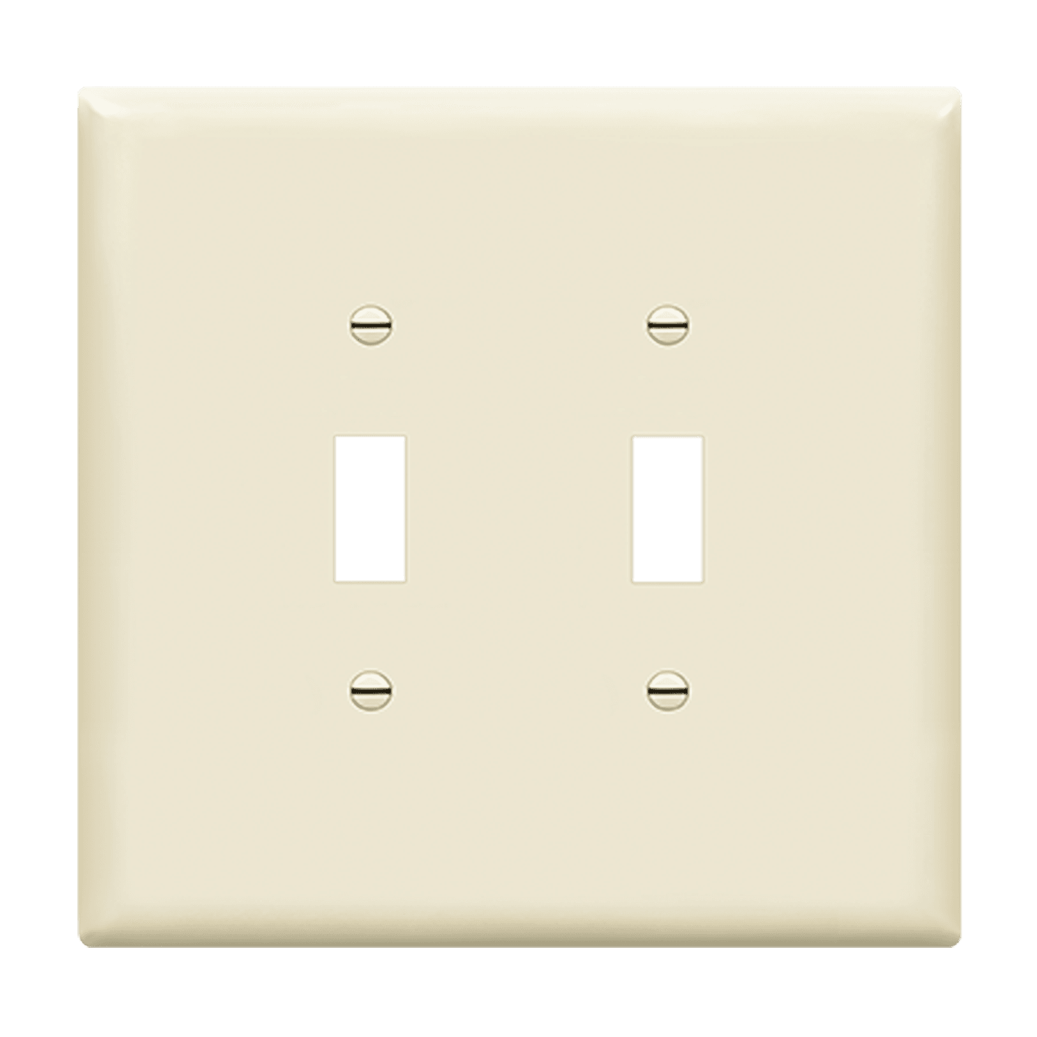 Enerlites 8812O-LA - Toggle Switch Two-Gang Wall Plate, Over-Size - Light Almond