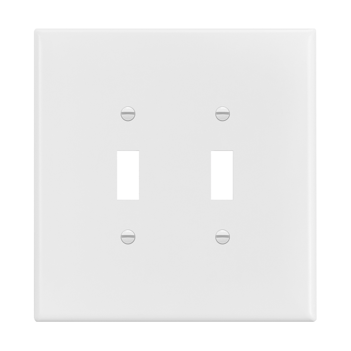 Enerlites 8812O-W - Toggle Switch Two-Gang Wall Plate, Over-Size - White