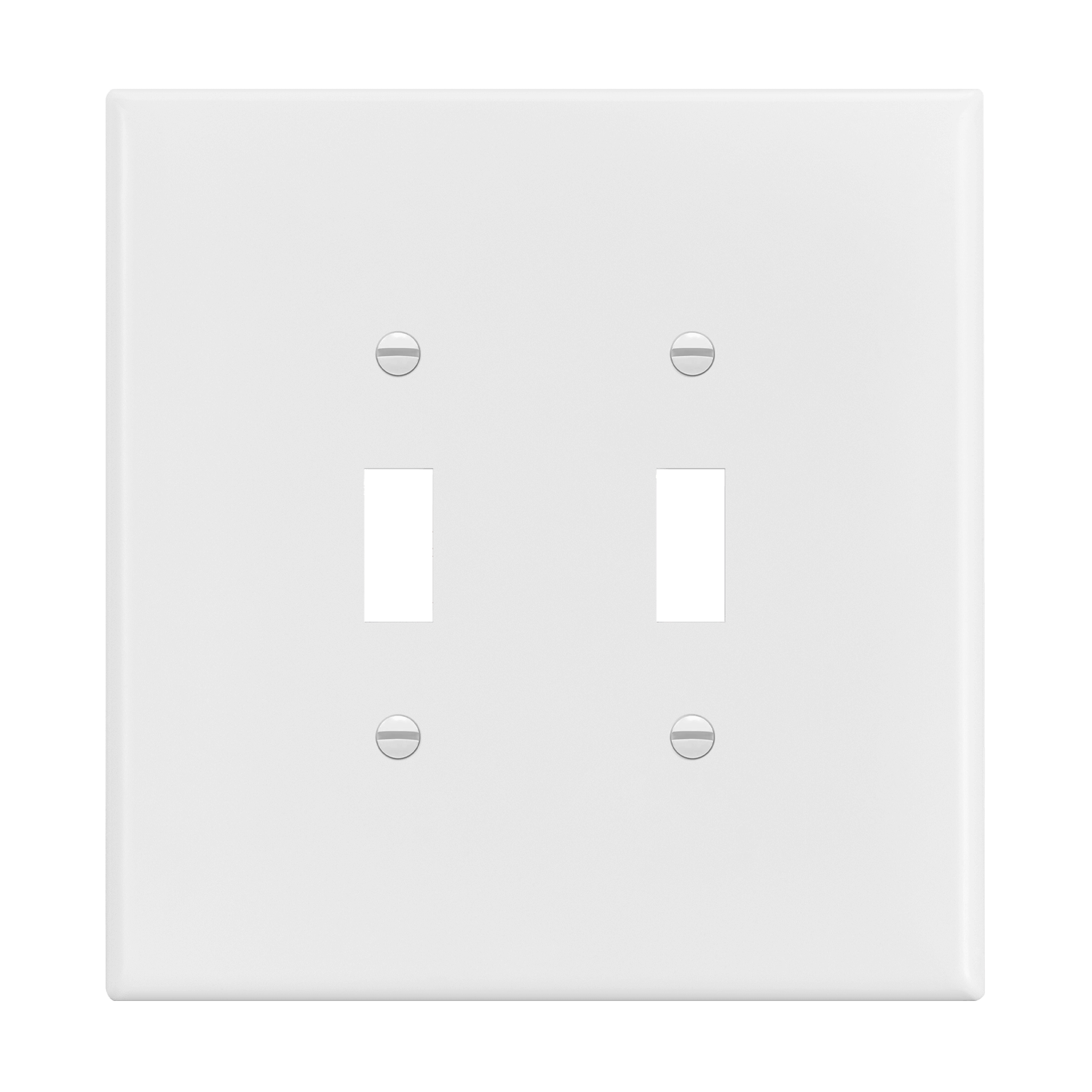Enerlites 8812O-W - Toggle Switch Two-Gang Wall Plate, Over-Size - White