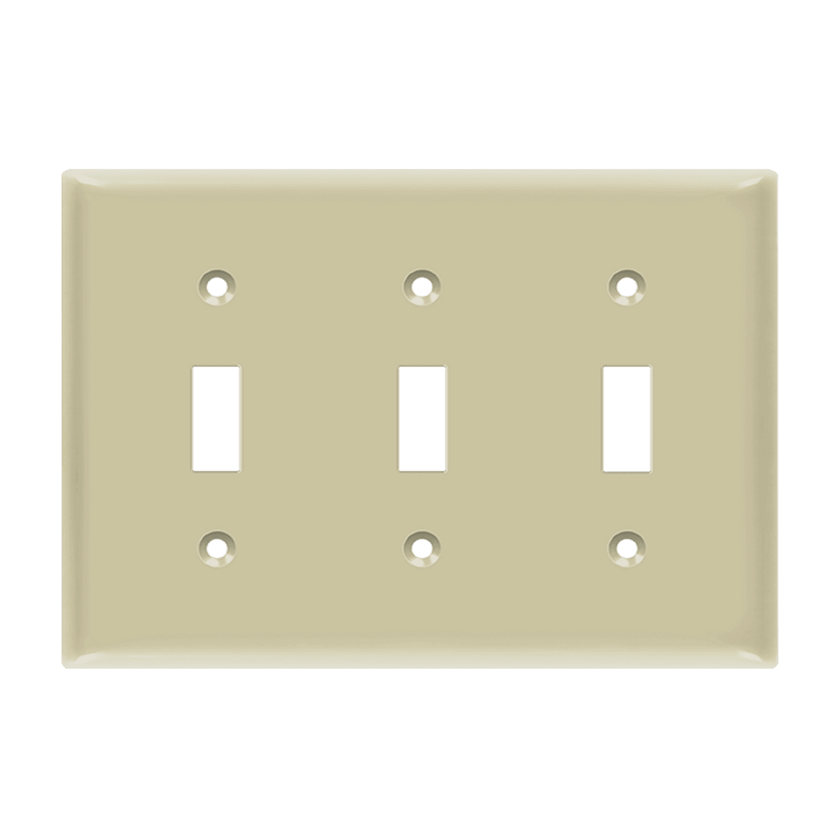 Enerlites 8813-I - Toggle Switch Three-Gang Wall Plate - Ivory