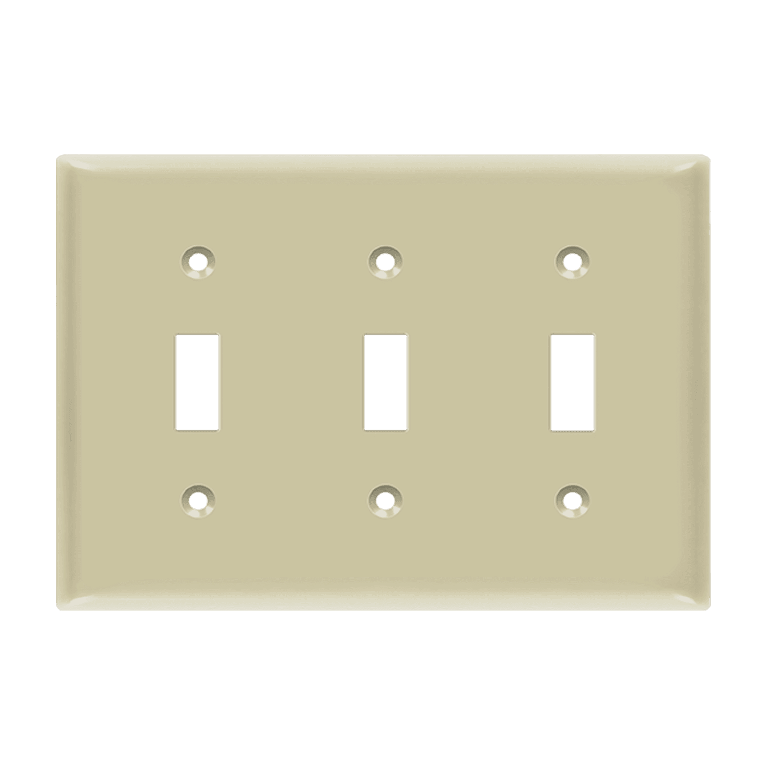Enerlites 8813-I - Toggle Switch Three-Gang Wall Plate - Ivory