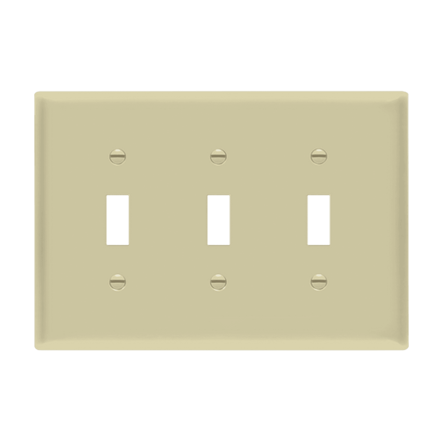 Enerlites 8813M-I - Toggle Switch Three-Gang Wall Plate, Mid-Size - Ivory