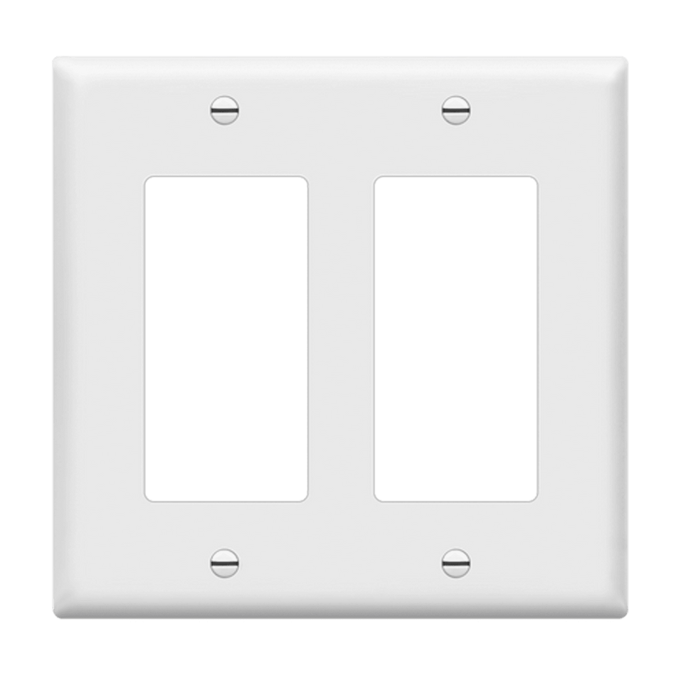 Enerlites 8832-W – Unbreakable Decorator / GFCI Wall Plate Cover – 2 Gang White