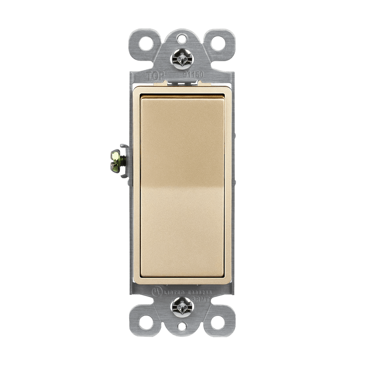 Enerlites 91150-GD - Residential Grade Decorator Switch, Single Pole - Gold