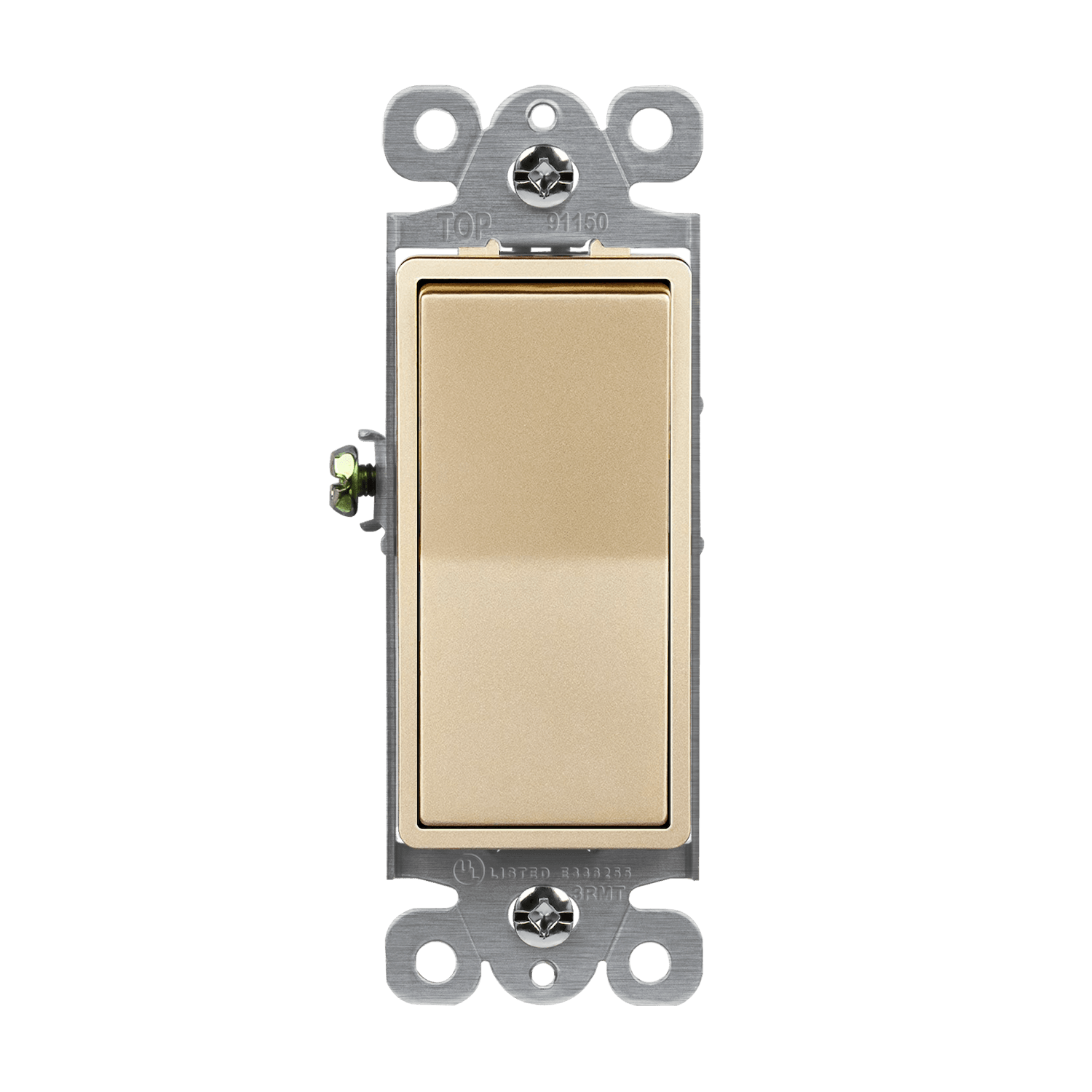 Enerlites 91150-GD - Residential Grade Decorator Switch, Single Pole - Gold