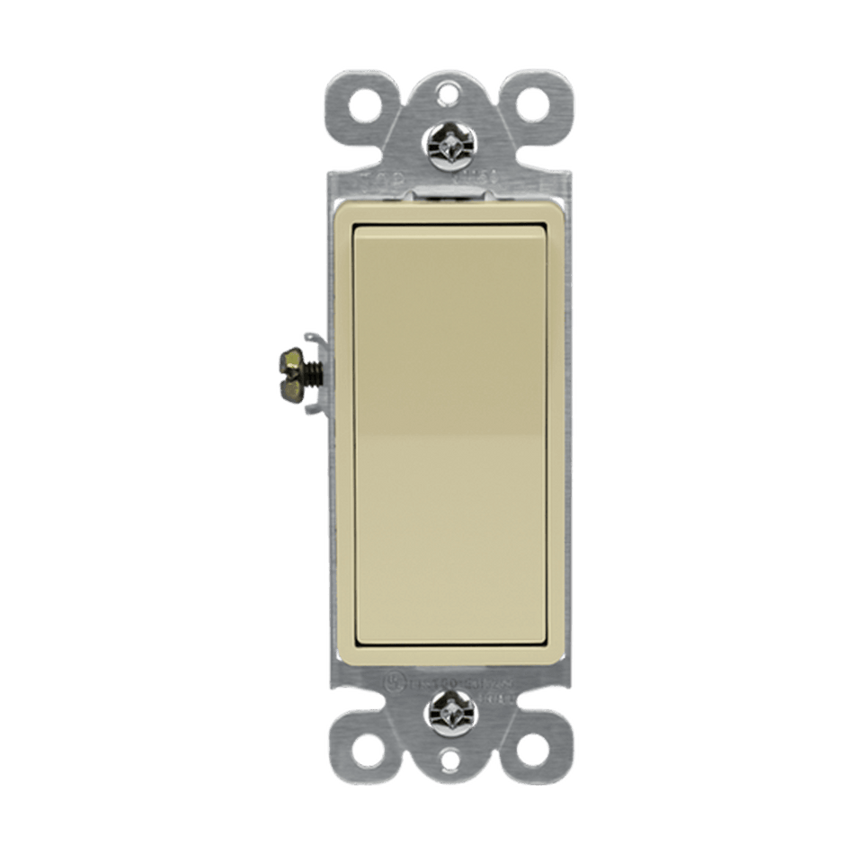 Enerlites 91150-I - Residential Grade Decorator Switch, Single Pole - Ivory