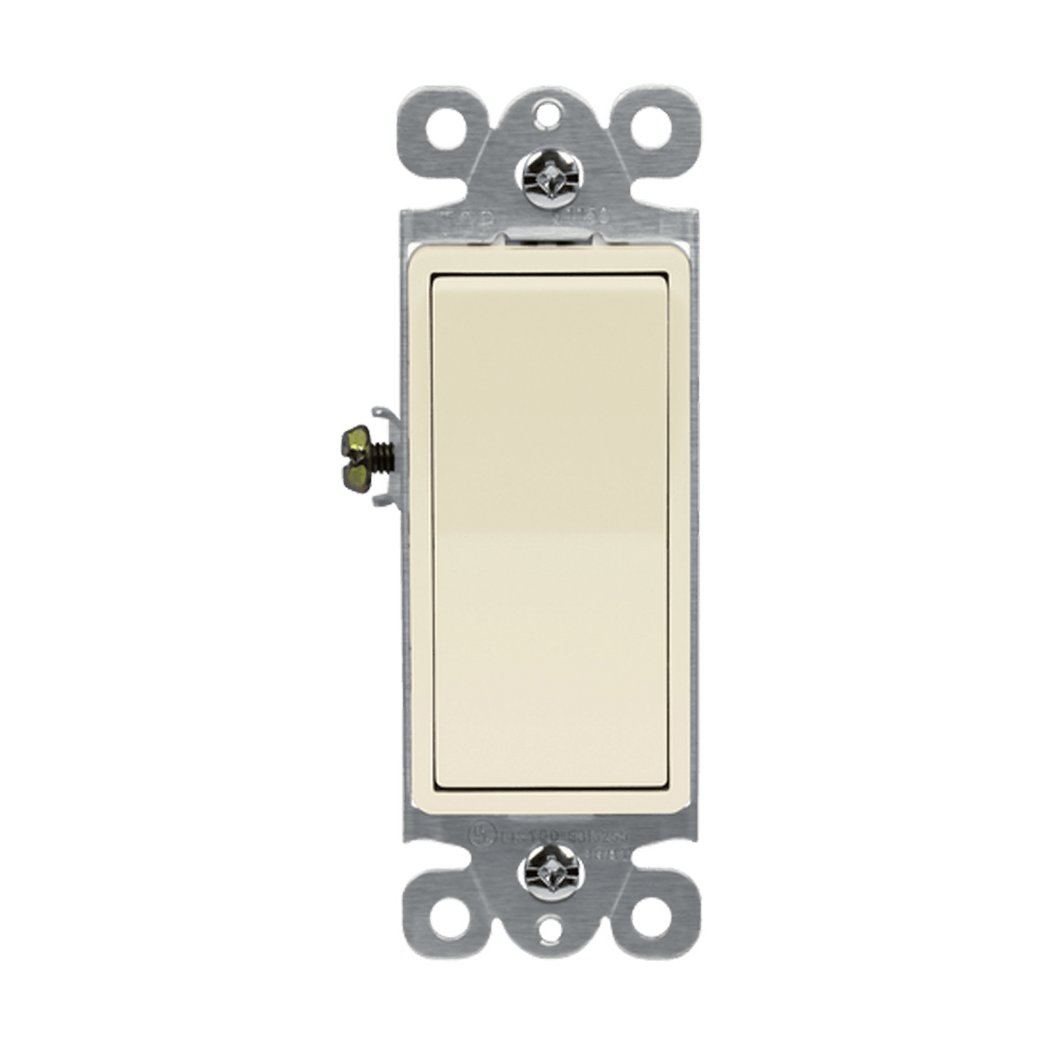 Enerlites 91150-LA - Residential Grade Decorator Switch, Single Pole - Light Almond