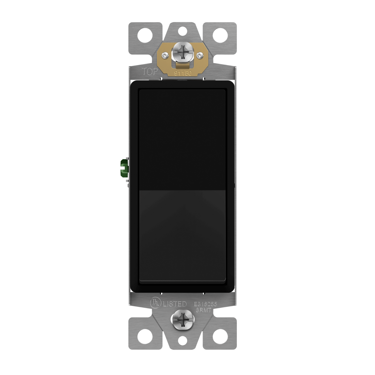Enerlites 91150-MBK - Matte Finish Residential Grade Decorator Switch, Single Pole - Black