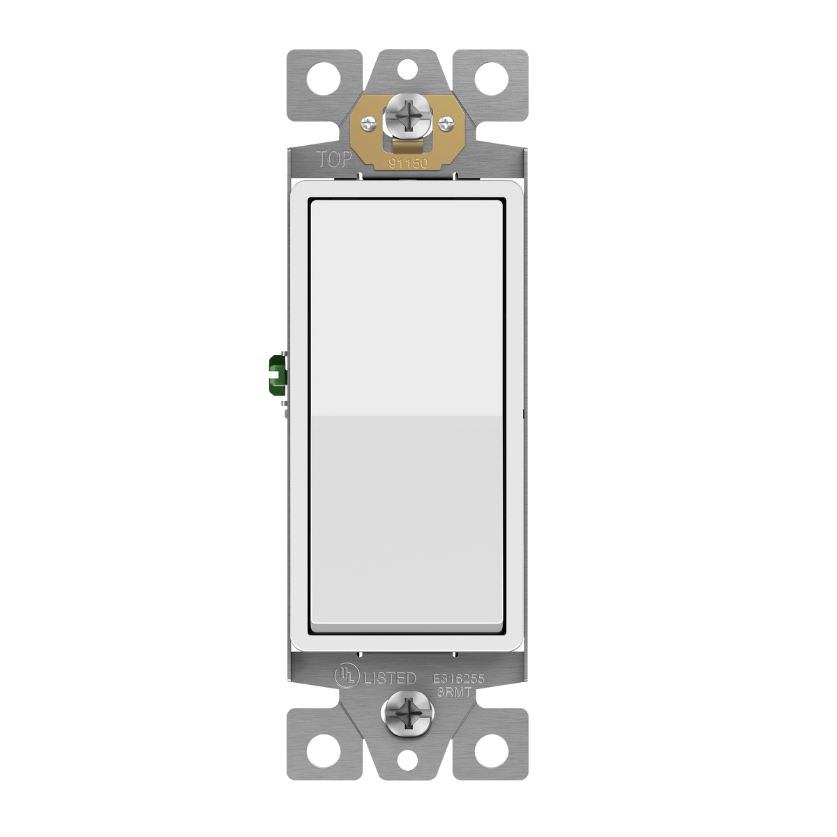 Enerlites 91150-MW - Matte Finish Residential Grade Decorator Switch, Single Pole - White