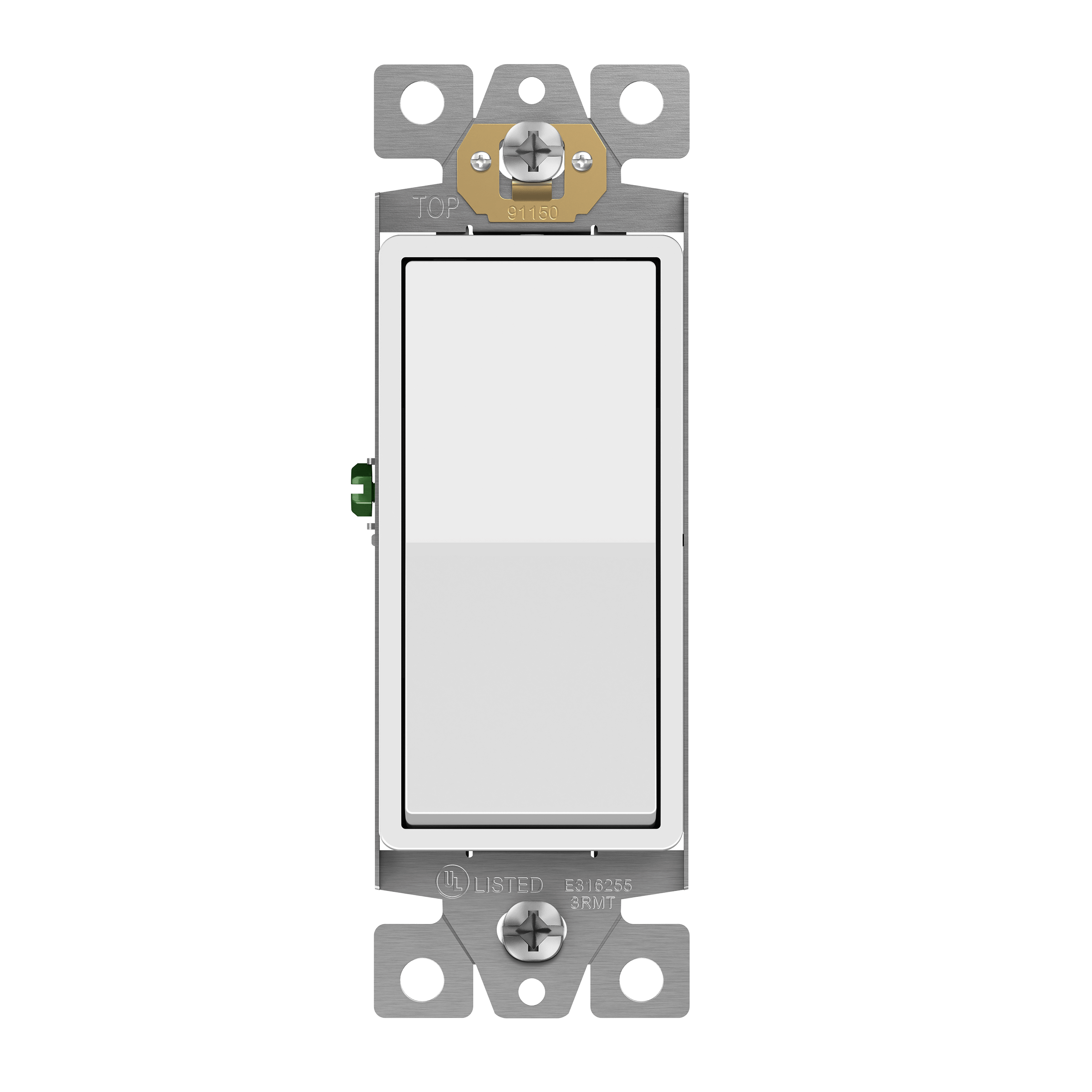 Enerlites 91150-MW - Matte Finish Residential Grade Decorator Switch, Single Pole - White
