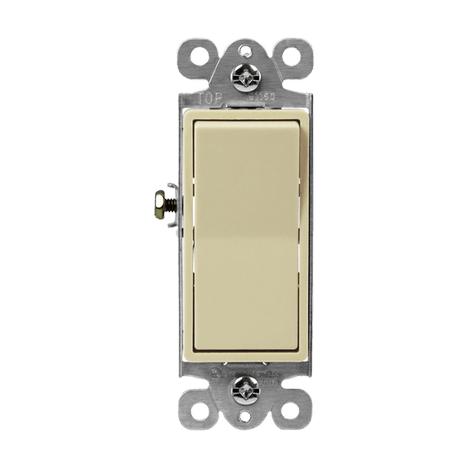 Enerlites 91160-I - Residential Grade Decorator Switch with Back Light, Single Pole - Ivory