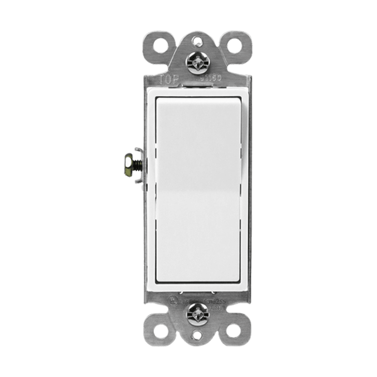 Enerlites 91160-W - Residential Grade Decorator Switch with Back Light, Single Pole - White