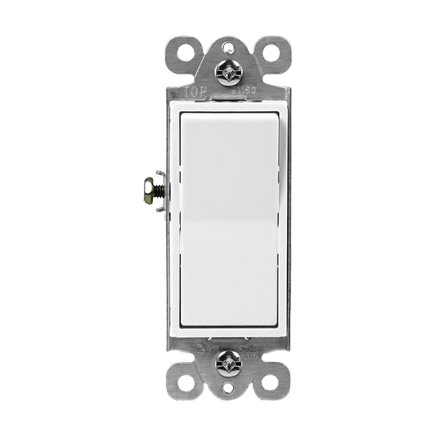 Enerlites 91160-W - Residential Grade Decorator Switch with Back Light, Single Pole - White