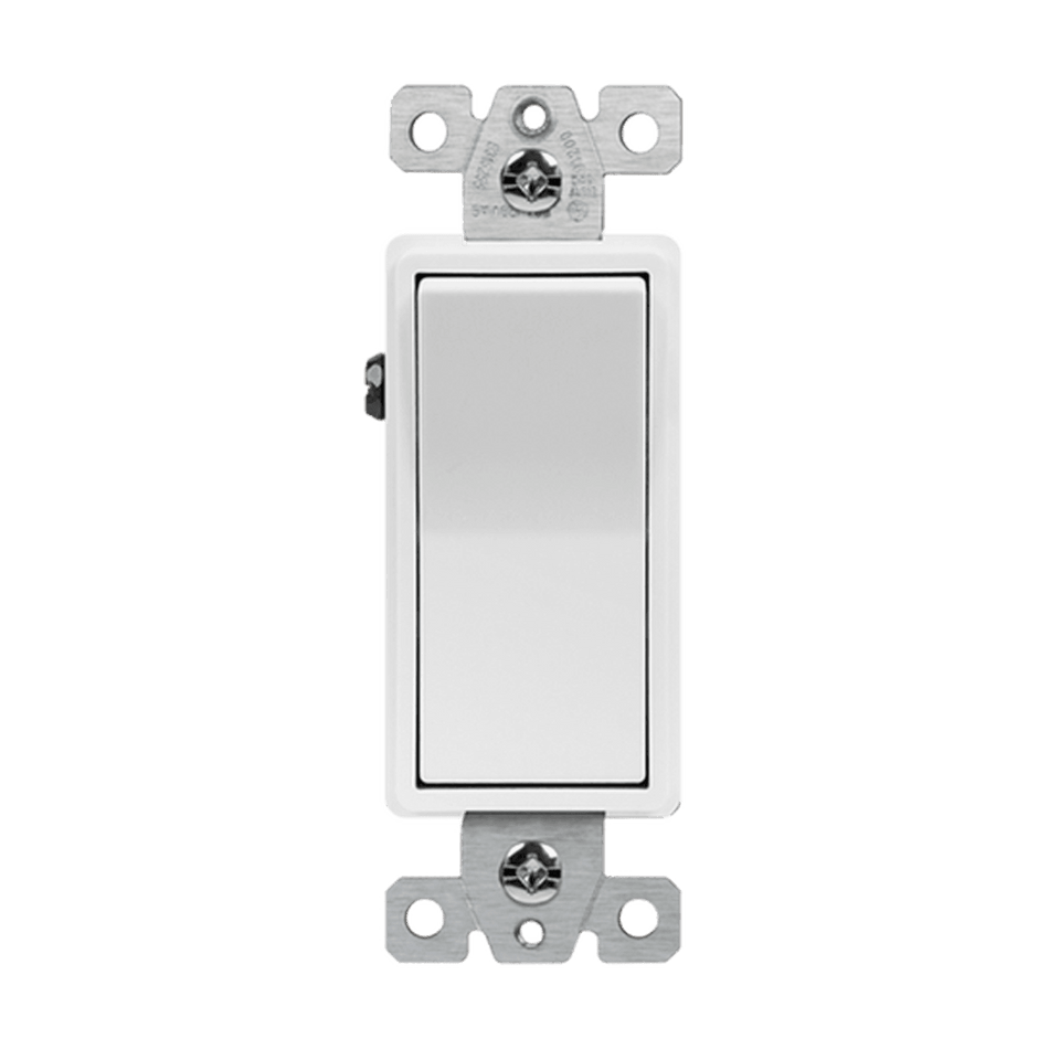 Enerlites 91200-W - Commercial Grade 20A Decorator Switch, Single Pole - White