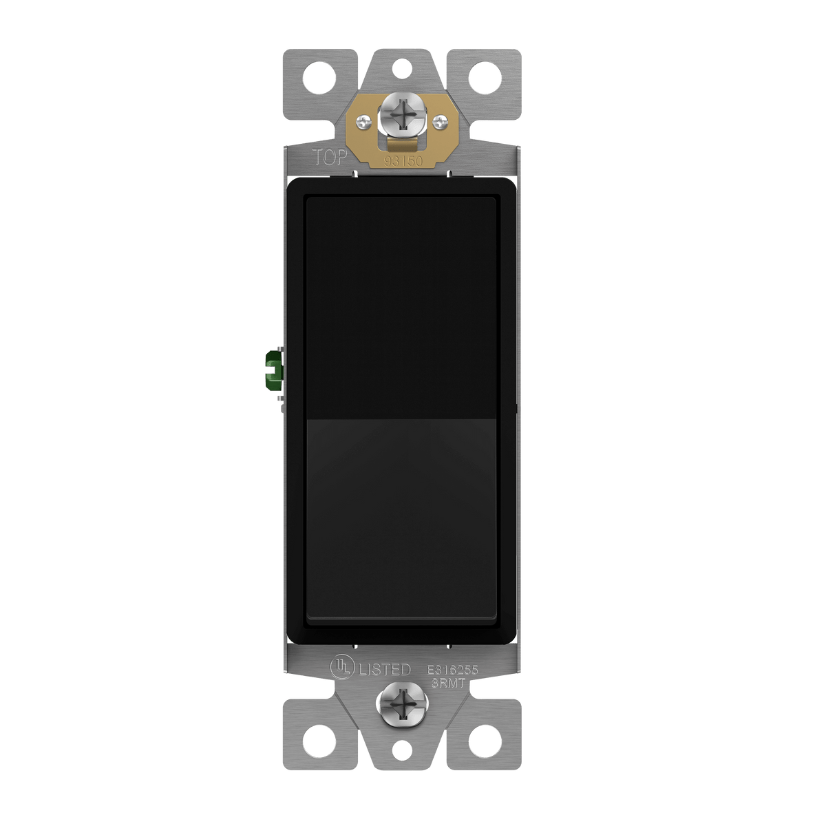 Enerlites 93150-MBK - Matte Finish Residential Grade Decorator Switch, Three-Way - Black