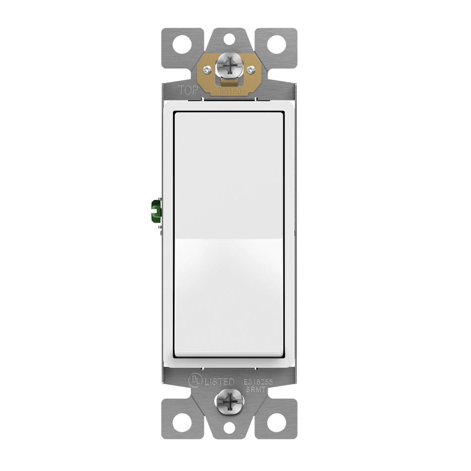 Enerlites 93150-MW - Matte Finish Residential Grade Decorator Switch, Three-Way - White