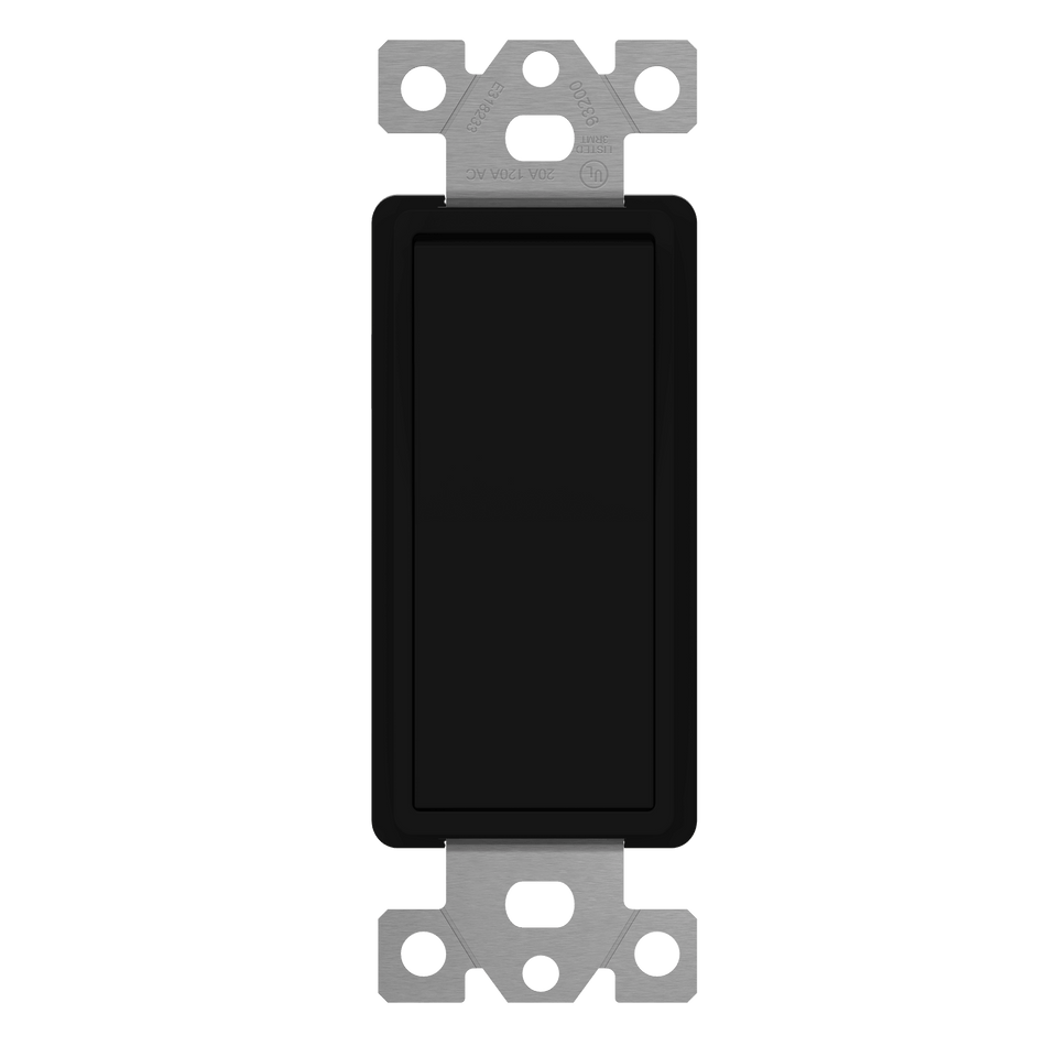 Enerlites 93200-BK - Commercial Grade 20A Decorator Switch, Three-Way - Black