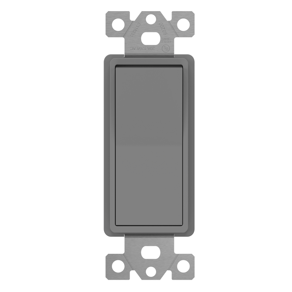Enerlites 93200-GY - Commercial Grade 20A Decorator Switch, Three-Way - Gray