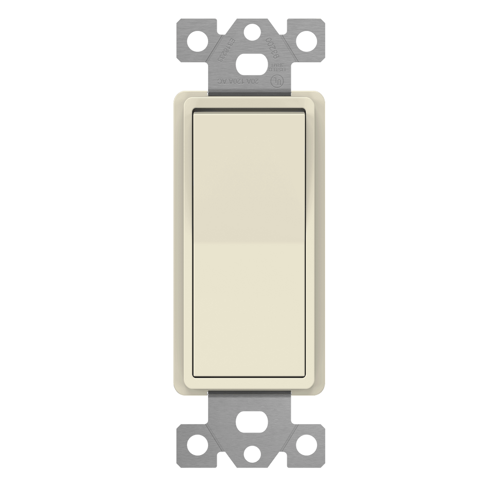 Enerlites 93200-LA - Commercial Grade 20A Decorator Switch, Three-Way - Light Almond