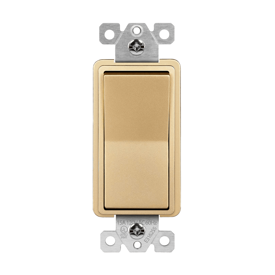 Enerlites 94150-GD - Residential Grade Decorator Switch, Four-Way - Gold