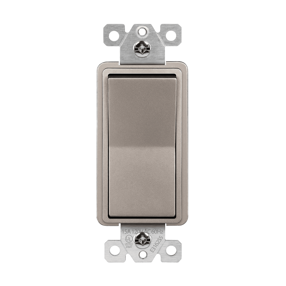 Enerlites 94150-NK - Residential Grade Decorator Switch, Four-Way - Nickel