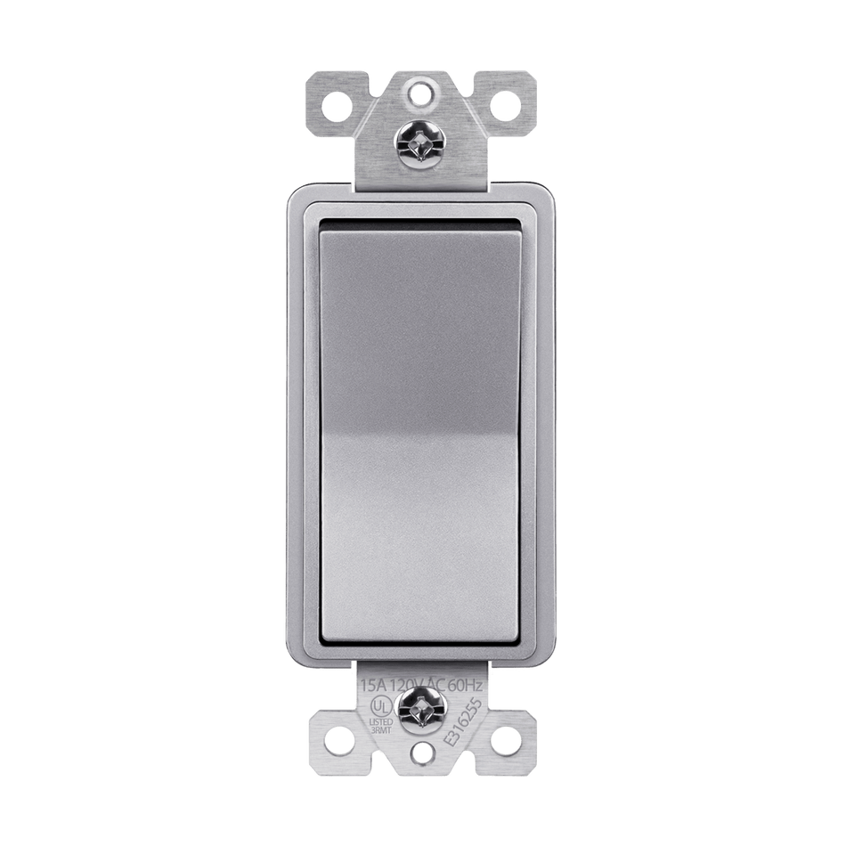 Enerlites 94150-SV - Residential Grade Decorator Switch, Four-Way - Silver